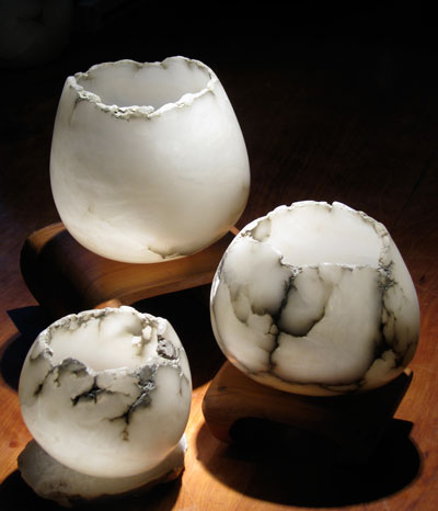 Alabaster Candle Holders